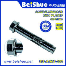 Peça de reparo Flange Head Sleeve Expansion Bolt Anchor